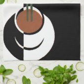 ヴィンテージアールデコ、水蒸気入りコーヒーカップ キッチンタオル (折り畳み)