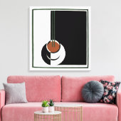 ヴィンテージアールデコ、水蒸気入りコーヒーカップ キャンバスプリント (インサイチュ (リビング))