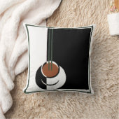 ヴィンテージアールデコ、水蒸気入りコーヒーカップ クッション (ブランケット)