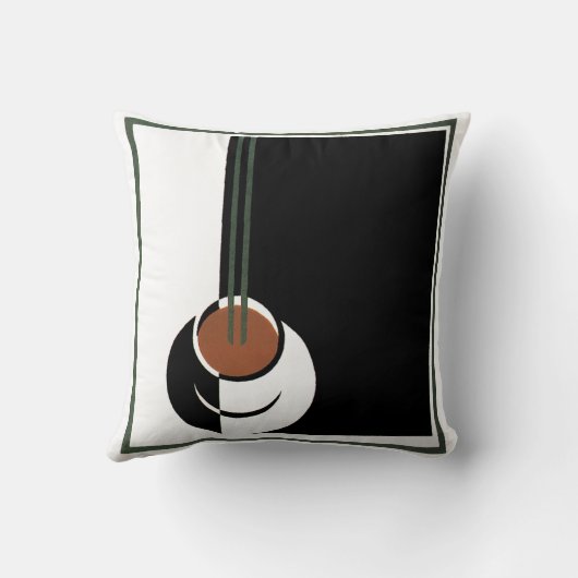 ヴィンテージアールデコ、水蒸気入りコーヒーカップ クッション (裏面)