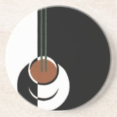 ヴィンテージアールデコ、水蒸気入りコーヒーカップ コースター (正面)