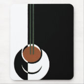 ヴィンテージアールデコ、水蒸気入りコーヒーカップ マウスパッド (正面)