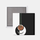 ヴィンテージアールデコ、水蒸気入りコーヒーカップ マグネット (正面/裏面)