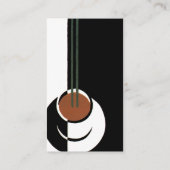 ヴィンテージアールデコ、水蒸気入りコーヒーカップ 名刺 (裏面)