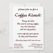 ヴィンテージアールデコ、水蒸気入りコーヒーカップ 招待状 (裏面)