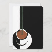 ヴィンテージアールデコ、水蒸気入りコーヒーカップ 招待状 (正面)