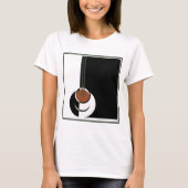 ヴィンテージアールデコ、水蒸気入りコーヒーカップ Tシャツ (正面)