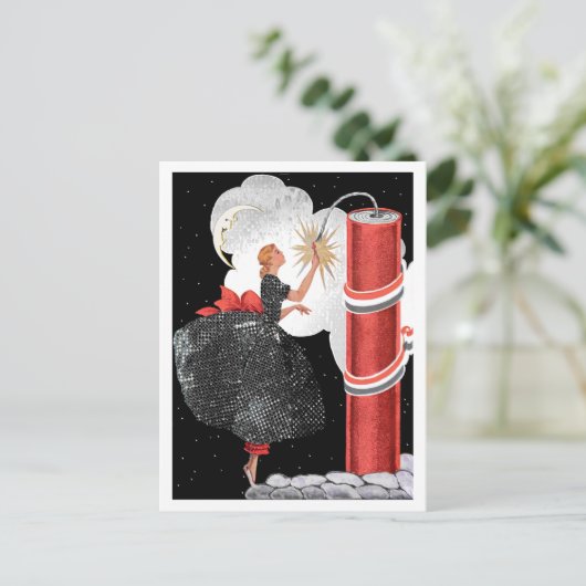 ヴィンテージアールデコ「爆竹フィジー」 ポストカード (スタンド正面)