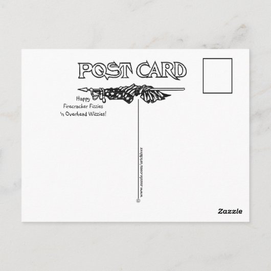 ヴィンテージアールデコ「爆竹フィジー」 ポストカード (裏面)