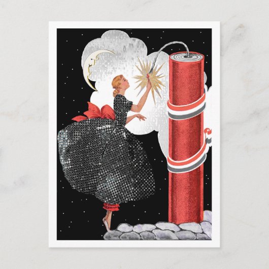 ヴィンテージアールデコ「爆竹フィジー」 ポストカード (正面)