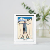 ヴィンテージアールデコ,雪の恋人たち,ジョージ・バービア ポストカード (スタンド正面)