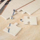 ヴィンテージアールデコ、雪の恋人by George Barbier ジグソーパズル (側面)