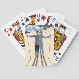 ヴィンテージアールデコ、雪の恋人by George Barbier トランプ