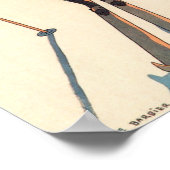 ヴィンテージアールデコ、雪の恋人by George Barbier ポスター (角)