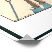 ヴィンテージアールデコ、雪の恋人by George Barbier ポスター (角)