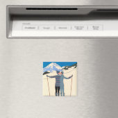 ヴィンテージアールデコ、雪の恋人by George Barbier マグネット (インサイチュ (食洗機))