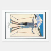 ヴィンテージアールデコ、雪の恋人by George Barbier ラッピングペーパーシート (正面)