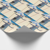 ヴィンテージアールデコ、雪の恋人by George Barbier ラッピングペーパー (角)