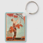 ヴィンテージアールデコ、Flighty Bird by George Barbier キーホルダー (裏面)