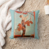 ヴィンテージアールデコ、Flighty Bird by George Barbier クッション (ブランケット)