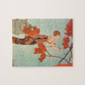 ヴィンテージアールデコ、Flighty Bird by George Barbier ジグソーパズル (横)