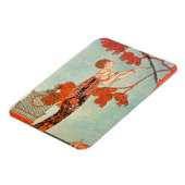 ヴィンテージアールデコ、Flighty Bird by George Barbier マグネット (左側)