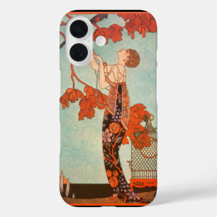 ヴィンテージアールデコ、Flighty Bird by George Barbier iPhone 16ケース