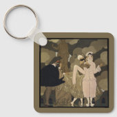 ヴィンテージアールデコ、George Barbierによる驚き キーホルダー (正面)
