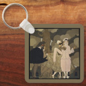 ヴィンテージアールデコ、George Barbierによる驚き キーホルダー (正面)