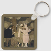 ヴィンテージアールデコ、George Barbierによる驚き キーホルダー (裏面)