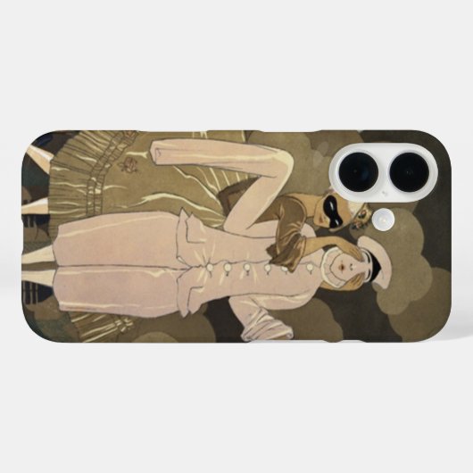ヴィンテージアールデコ、George Barbierによる驚き Case-Mate iPhoneケース (裏面 (横))