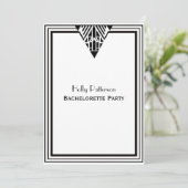 ヴィンテージアールデコBlk Whtフレーム#1 Vバチェロレッテ 招待状 (スタンド正面)