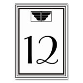 ヴィンテージアールデコBlk Whtフレーム#2 Hテーブル番号 テーブルナンバー (裏面)