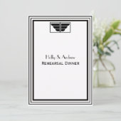 ヴィンテージアールデコBlk Whtフレーム#2 VリハーサルDin 招待状 (スタンド正面)