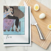 ヴィンテージアールデコFireworks Le Feu、George Barbier キッチンタオル (四つ折り)