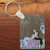 ヴィンテージアールデコFireworks Le Feu、George Barbier キーホルダー (正面)