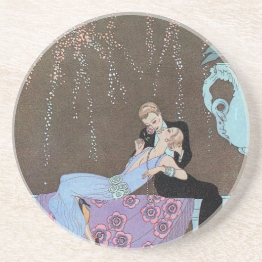 ヴィンテージアールデコFireworks Le Feu、George Barbier コースター (正面)