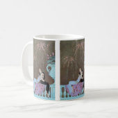 ヴィンテージアールデコFireworks Le Feu、George Barbier コーヒーマグカップ (正面左)