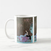 ヴィンテージアールデコFireworks Le Feu、George Barbier コーヒーマグカップ (左)