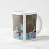 ヴィンテージアールデコFireworks Le Feu、George Barbier ジャンボコーヒーマグカップ (正面右)