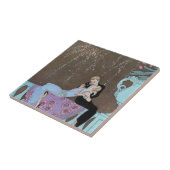 ヴィンテージアールデコFireworks Le Feu、George Barbier タイル (側面)