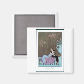 ヴィンテージアールデコFireworks Le Feu、George Barbier マグネット (正面/裏面)