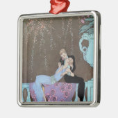 ヴィンテージアールデコFireworks Le Feu、George Barbier メタルオーナメント (左)