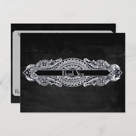 ヴィンテージアールヌーボーありがとう ポストカード (正面/裏面)