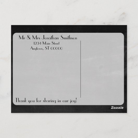 ヴィンテージアールヌーボーありがとう ポストカード (裏面)