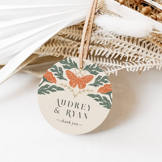 ヴィンテージアールヌーボーお願いギフトラベル フェイバータグ