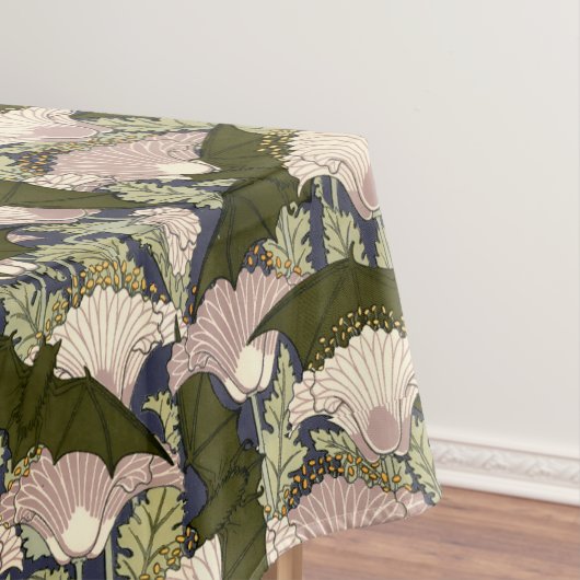 ヴィンテージアールヌーボーこうもりケシ柄 テーブルクロス (インサイチュ)