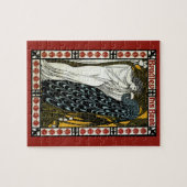 ヴィンテージアールヌーボーこのキス、ピーコックの女性 ジグソーパズル (横)