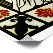 ヴィンテージアールヌーボーこのキス、ピーコックの女性 ポスター (角)