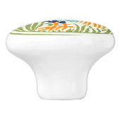 ヴィンテージアールヌーボーの鶏と果物 セラミックノブ (側面)